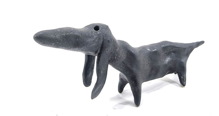 DACHSHUND XXXVIII 雕塑, 3.9x2 in