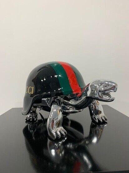 Style Pop Art Turtle, Sculpture by Diederik Van Apple
