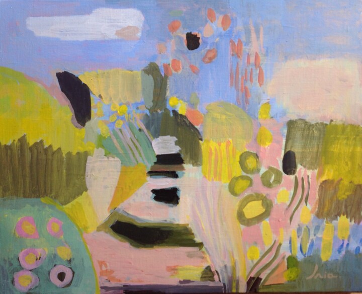 Painting titled "promenade dans la G…" by Iria Fernandez Alvarez, Original Artwork, Acrylic