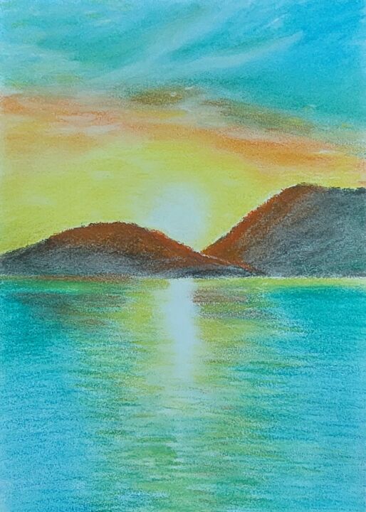 Pintura intitulada "Abraço do Criador I…" por Leonardo Nogueira, Obras de arte originais, Pastel