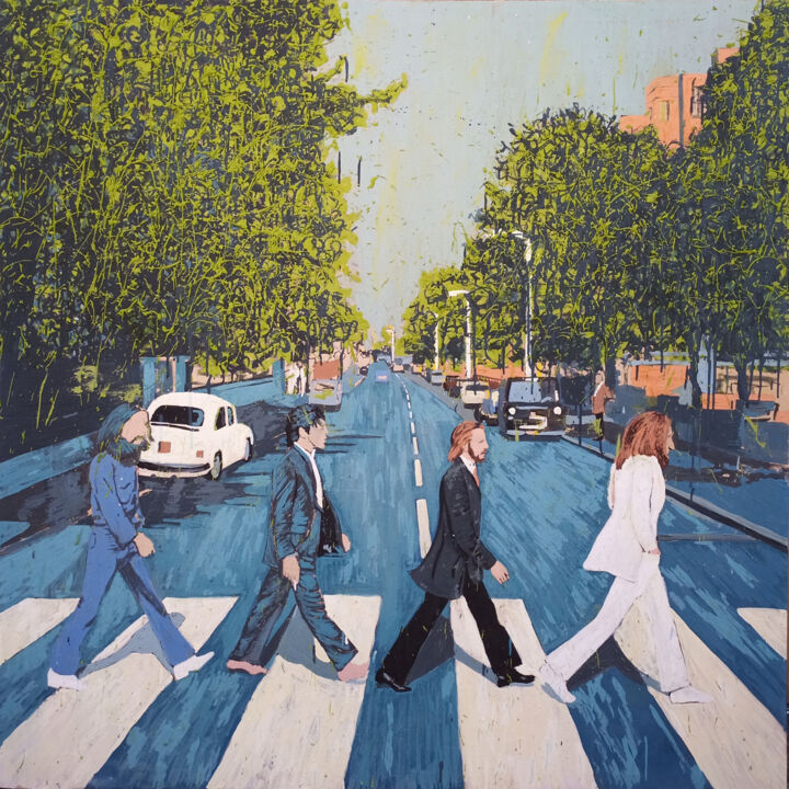 🆕The🎶Beatles🎶Abbey Road Original🎨Watercolor🖼Painting