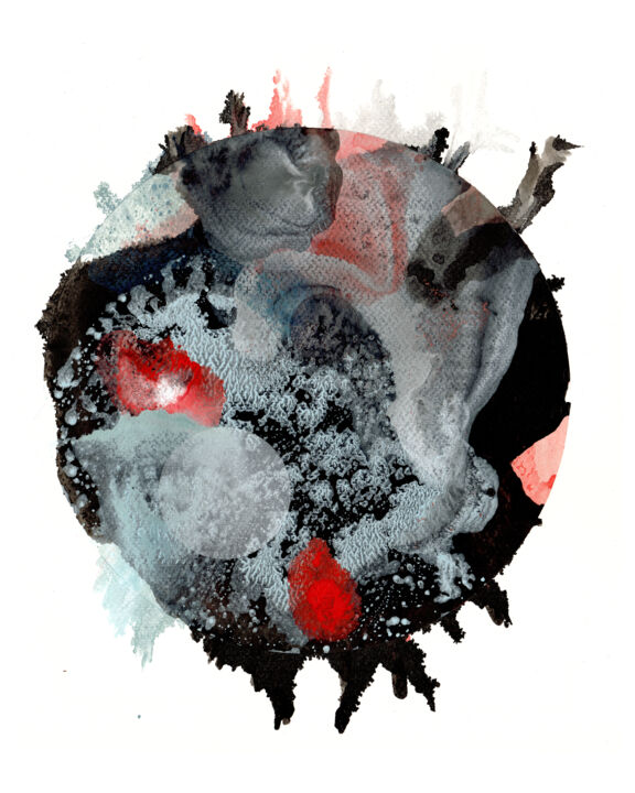 Peinture intitulée "L'oracle" par Jeff, Œuvre d'art originale, Gouache