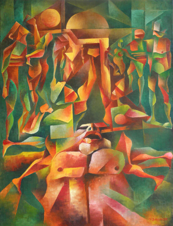 El Amor 绘画, 33.5x25.6 in