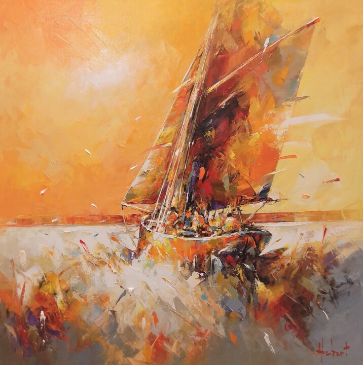 Gréement 绘画, 27.6x27.6 in