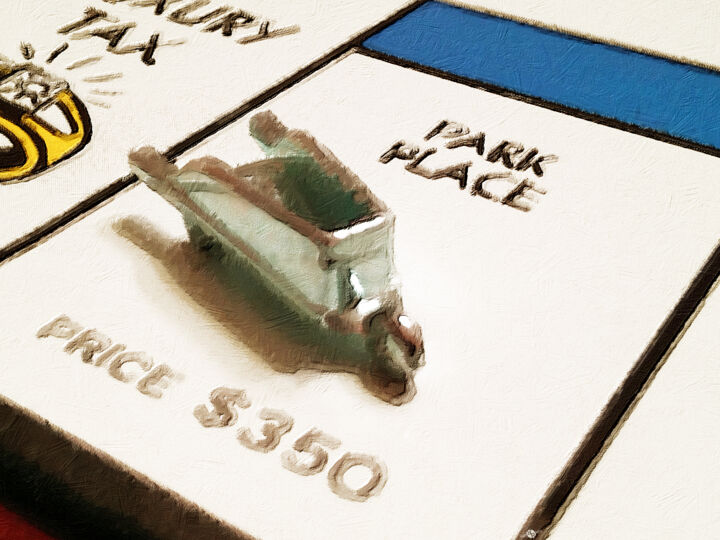 Monopoly Board Custom Painting Park Place 2 绘画, 15x20 in