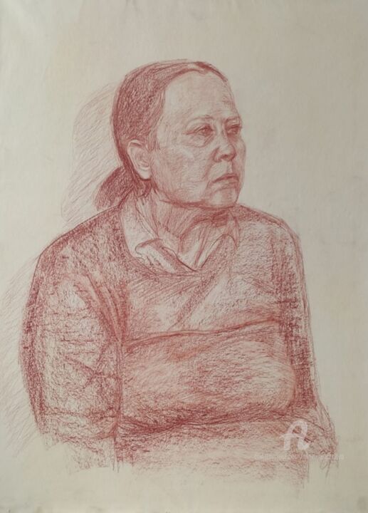 Портрет Женщины 图画, 29.5x21.7 in