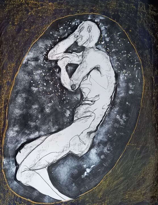 interminable attente 1 图画, 65x50 in