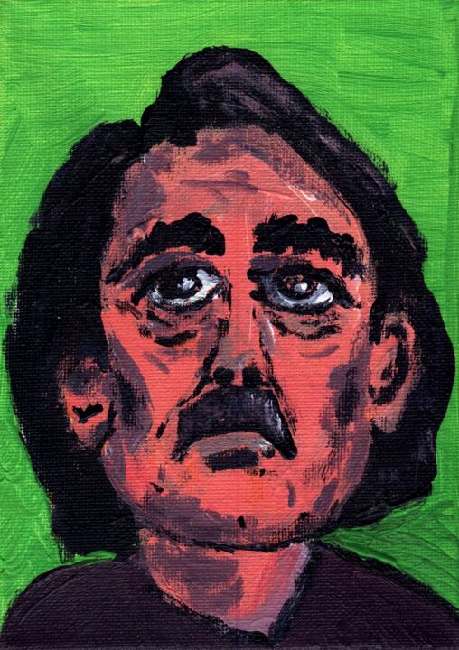 Painting titled "Yet another Captain…" by Dieter Hamm, Original Artwork, Acrylic