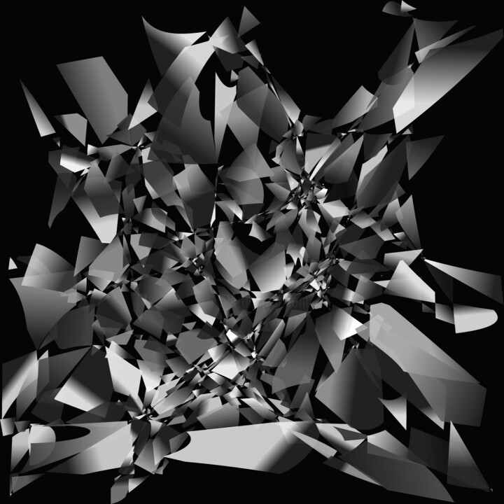 Digitale Kunst getiteld "Metal Shards #1614" door Jeb Gaither, Origineel Kunstwerk, 2D Digital Work
