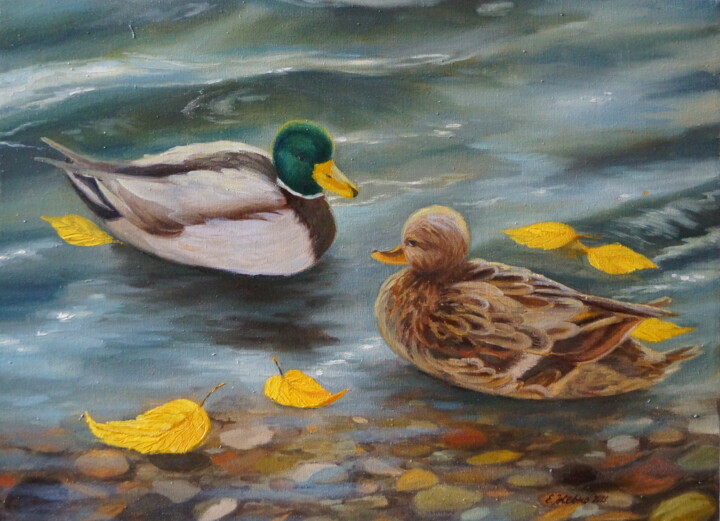 Un couple d'amoureux Painting, 11.8x15.8 in