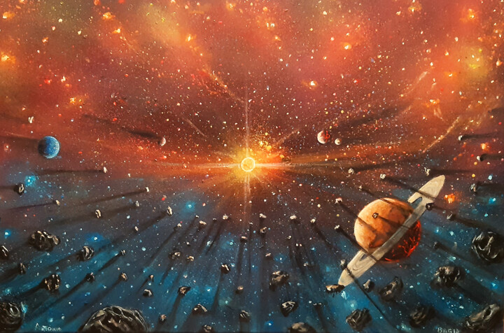 Painting titled "ARCTURUS" by Antonio Bagia, Original Artwork, Acrylic