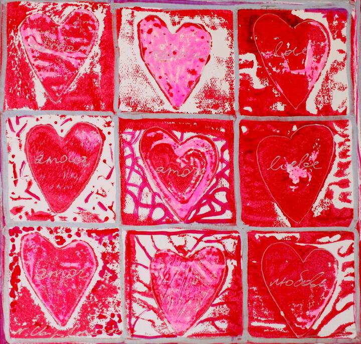 Peinture intitulée "Amore" par Nathalia Chipilova, Œuvre d'art originale, Acrylique