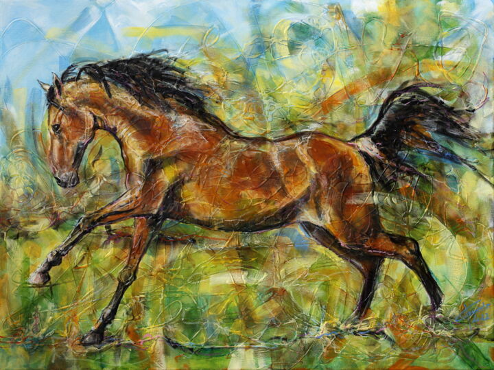 Wild run 绘画, 23.6x31.5 in