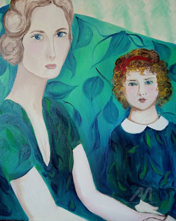 Schilderij getiteld "Faire tapisserie" door Nicole Bachelard, Origineel Kunstwerk, Olie