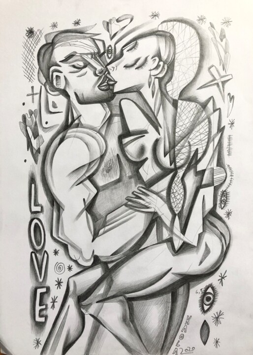 Soft kiss 图画, 11.8x7.9 in