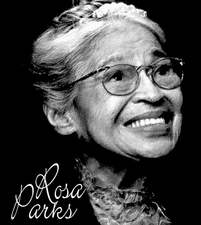Rosa Parks Black Lives Matter Tee Tees T-Shirt 绘画, 24x20 in