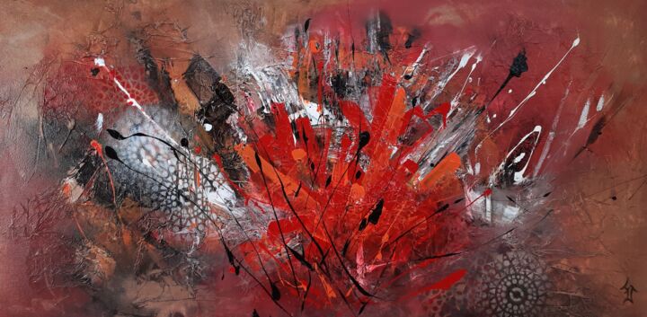 Painting titled "Diversité" by La Dentellière Des Couleurs, Original Artwork, Acrylic Mounted on Wood Stretcher frame