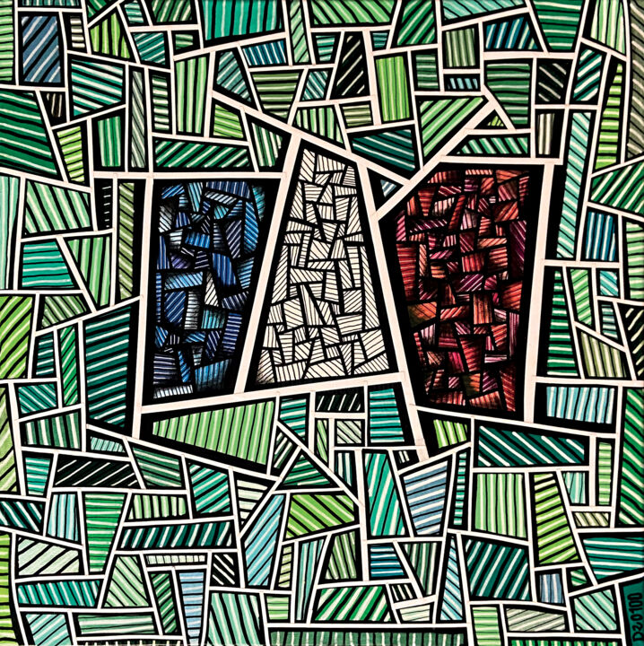 绘画,  19.7x19.7 in 