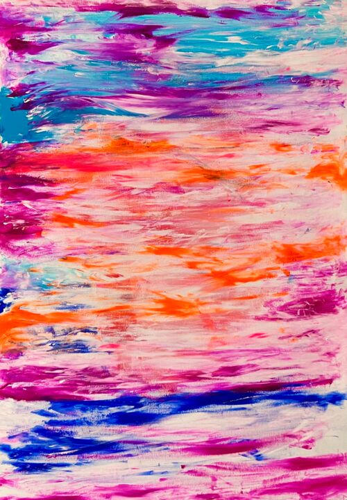 Peinture intitulée "Emotional abstracti…" par Dani Alexsandrova, Œuvre d'art originale, Acrylique