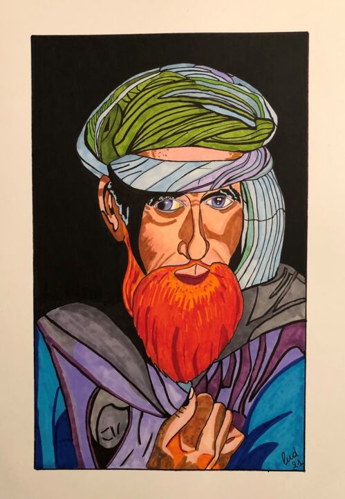 绘画,  18.9x13 in 