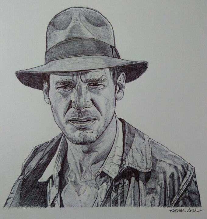 Harrison Ford (Indy)-Indiana Jones and the Temple of Doom- 图画, 10.6x9.8 in