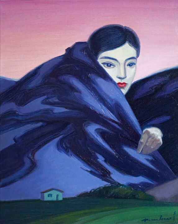 绘画 标题为“SHELTERING IN SNOW…” 由Anastasiya Dashevskaya, 原创艺术品, 油 安装在木质担架架上