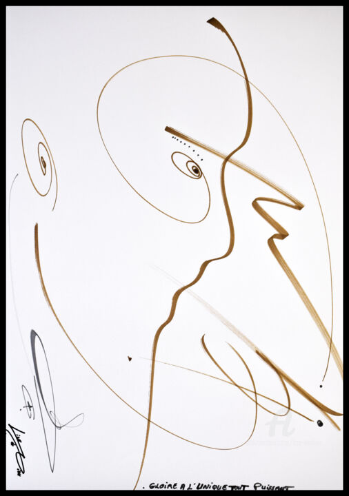Le souffle Divin 绘画, 16.5x11.8 in