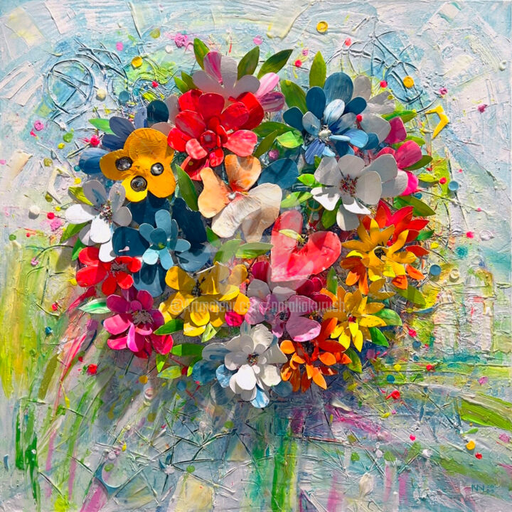 L'arbre à Fleurs "Breathing" 绘画, 39.4x39.4 in