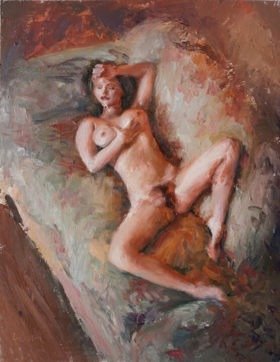 Peinture intitulée "Adriana" par Manuel Leonardi, Œuvre d'art originale, Huile