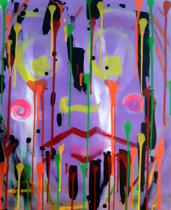 Peinture intitulée "Tears" par Angelique Mouton, Œuvre d'art originale, Acrylique