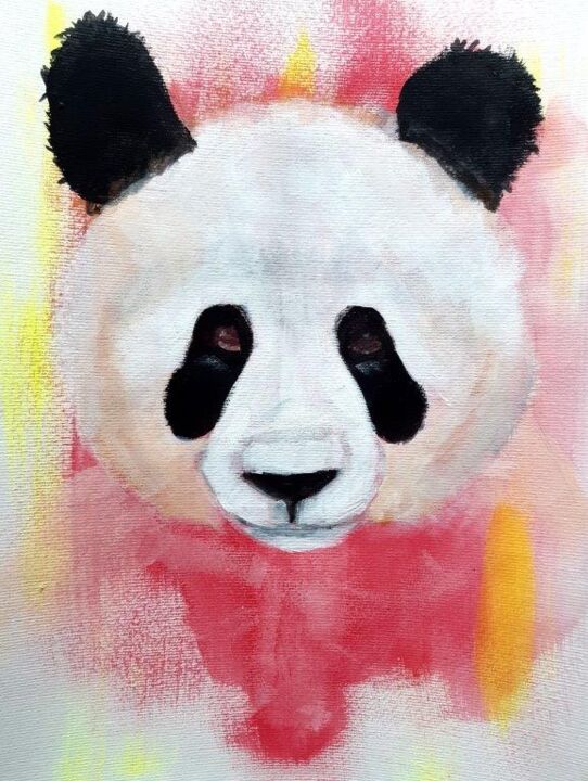 Panda 绘画, 15.9x11.8 in