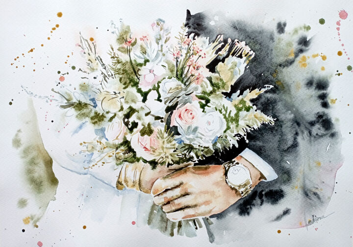 "Special day" başlıklı Tablo Olga Larina tarafından, Orijinal sanat, Suluboya