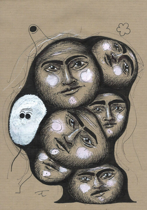 La pensée 图画, 11.8x8.3 in