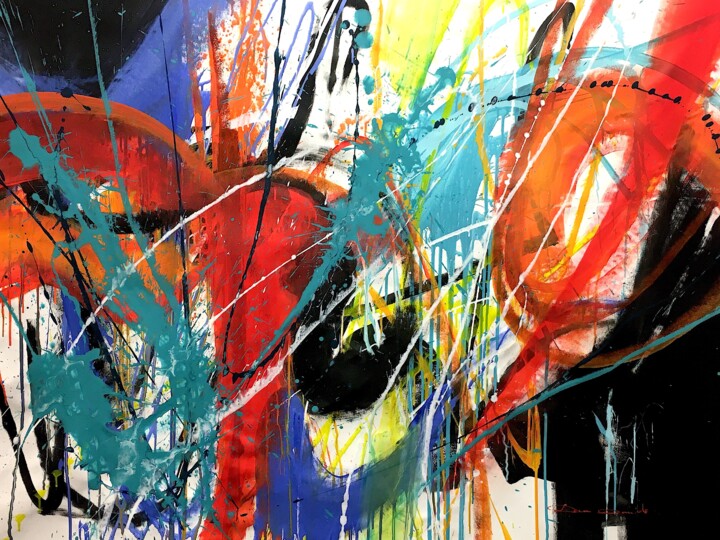 Pintura titulada "Impulse 27" por Dam Domido, Obra de arte original, Acrílico