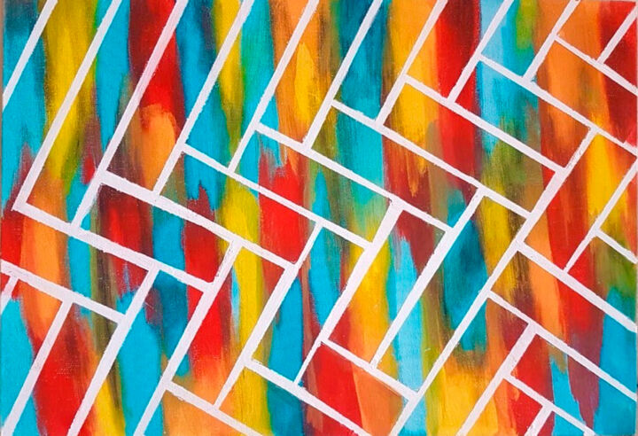 Peinture intitulée "Infinity" par Katerin Aligator, Œuvre d'art originale, Tempera