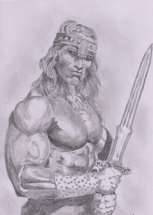 Conan (Arnold Schwarzenegger) 图画, 11.8x8.3 in