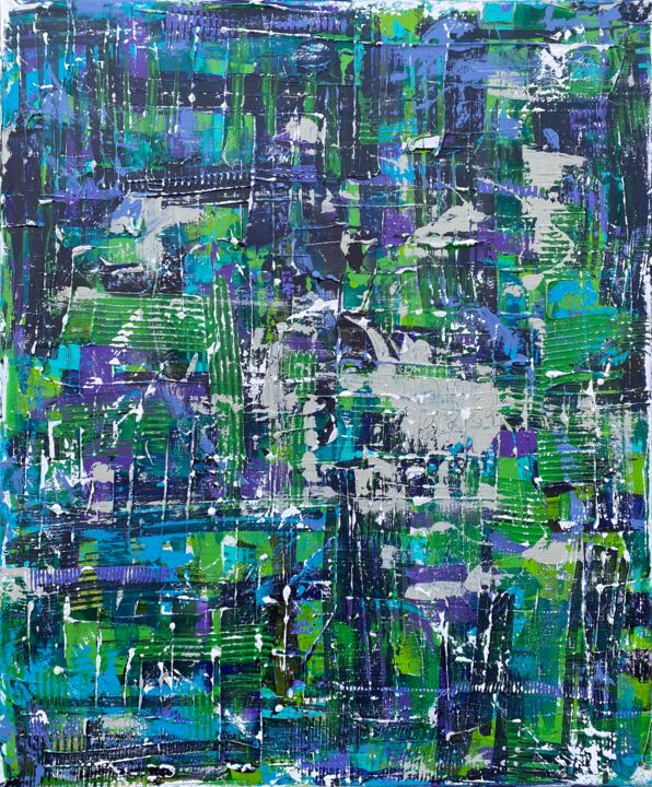 Malerei mit dem Titel "Aquasphere" von Andreas Angleitner, Original-Kunstwerk, Acryl