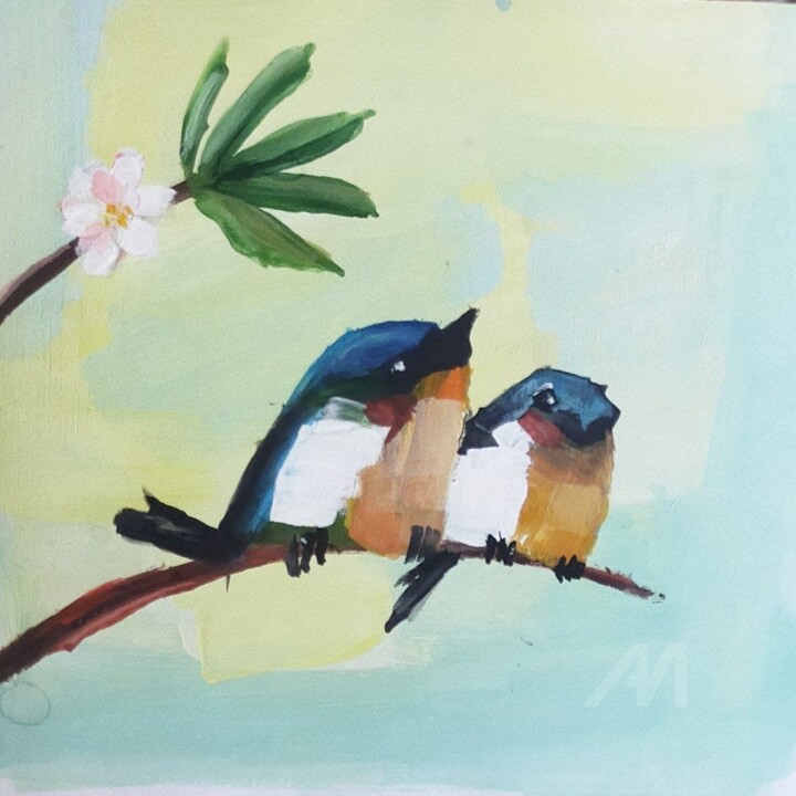 Pair 绘画, 3.7x4.1 in