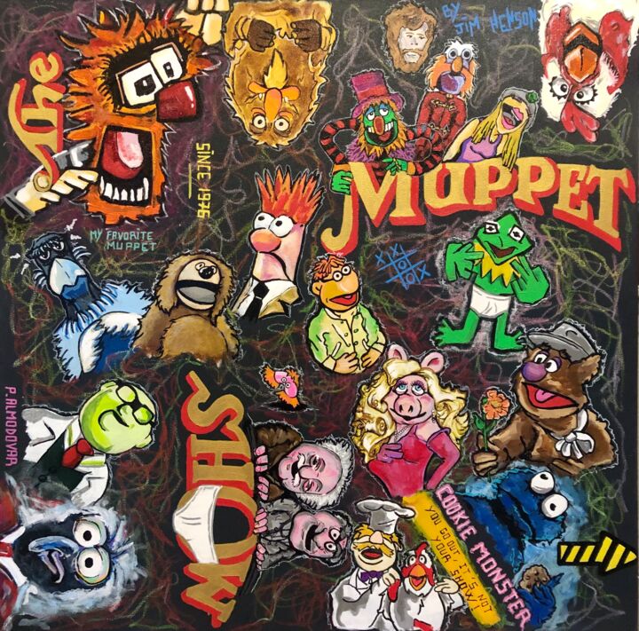 The Muppets Show 绘画, 31.5x31.5 in