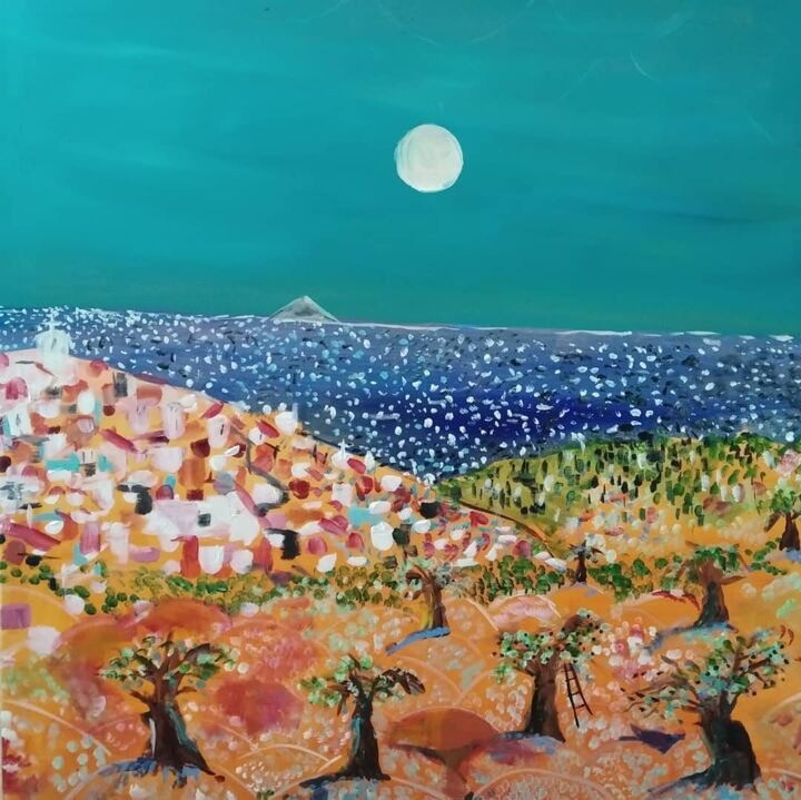 Skopelos & Mount Athos 绘画, 39.4x39.4 in