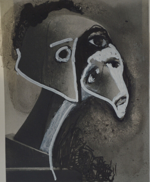 Tête royale 绘画, 5.3x4.1 in