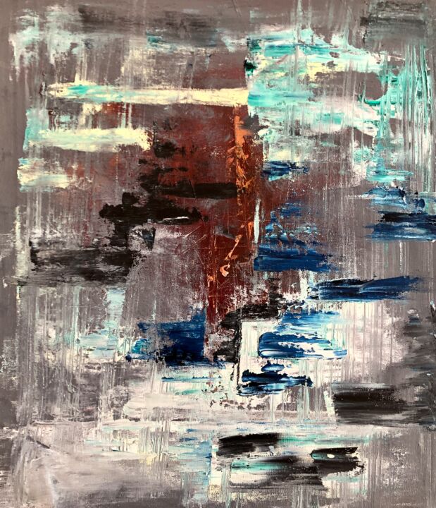 Painting titled "Conversation" by Atignas Art, Original Artwork, Oil