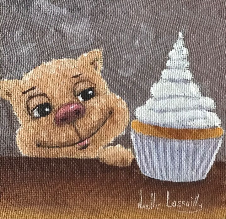 Miam… 1144 绘画, 5.1x5.1 in