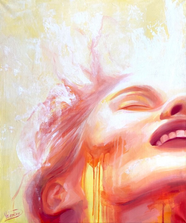 Painting titled "Sunny dreams" by Valentina Shatokhina, Original Artwork, Oil Mounted on Wood Stretcher frame