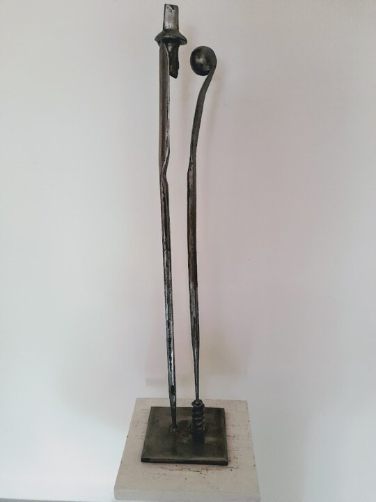 Sculpture intitulée "COMPLICITE AMOUREUSE" par Gerard Lami, Œuvre d'art originale, Métaux