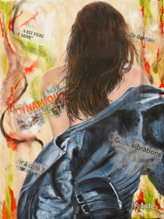 Peinture intitulée "ALLONS-Y" par Chantal Martin (chm), Œuvre d'art originale, Acrylique