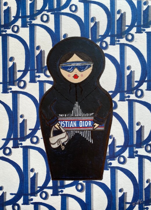Matryoshka DIOR 2 绘画, 7.9x5.9 in