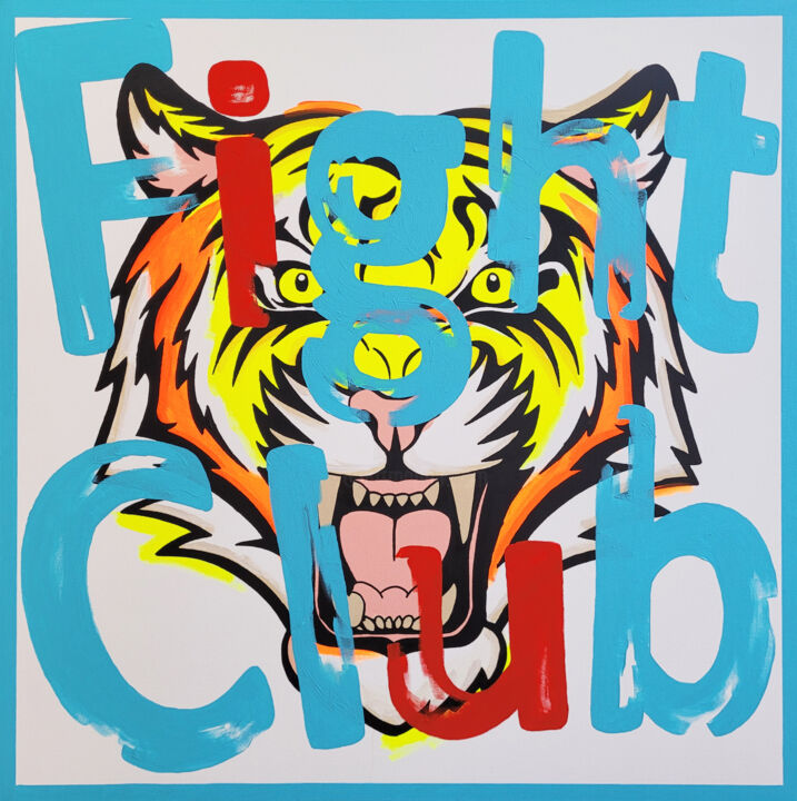TIGER'S CLUB 绘画, 39.4x39.4 in