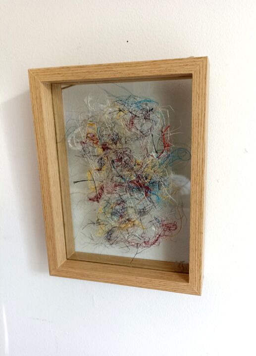 Brouillard de fils multicolores 纺织艺术, 7.9x5.9 in