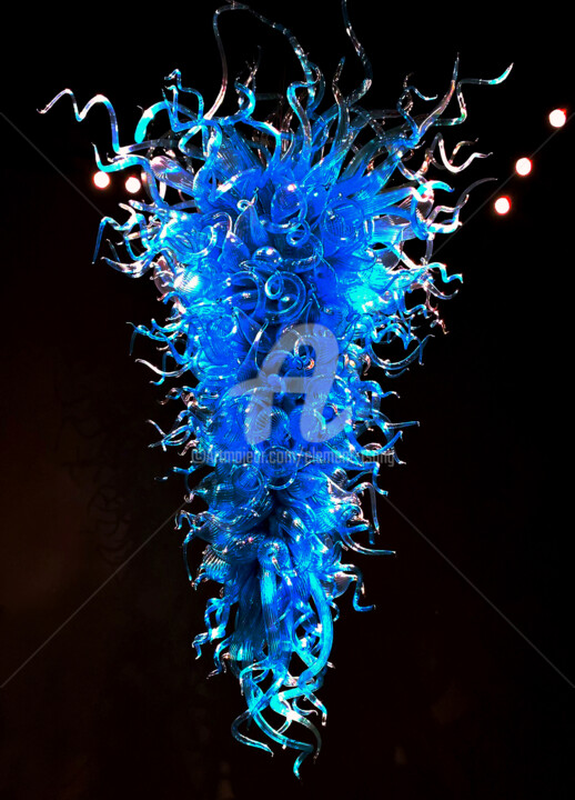 TW07-Blue Glass Art display 摄影